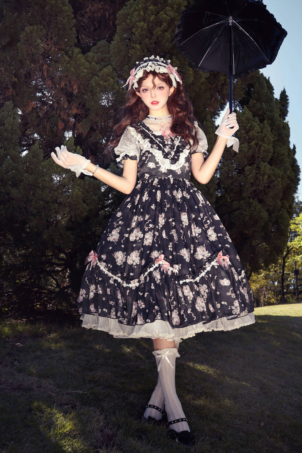 Daydream Rosa Classical rose pattern dress