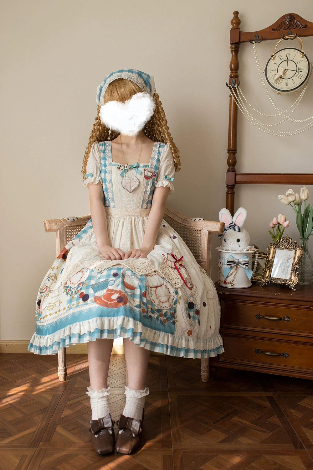 [Sales period ended] Picnic Tea Party Square Neck Dress