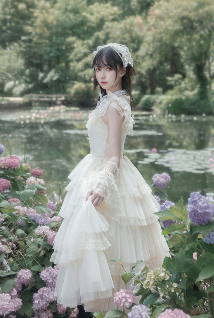 [Pre-order] Forest Fairy 4-tiered ruffle dress