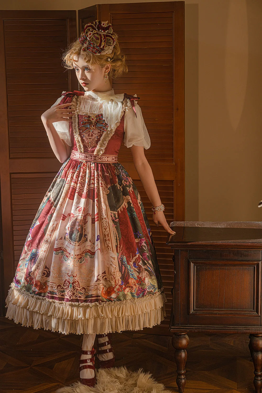 [Pre-order] Wanhua Mirror Western Aristocrat Style Jumper Skirt