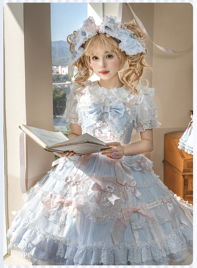 【受注予約5/14まで】Striped Maiden ハートのジャンパースカート