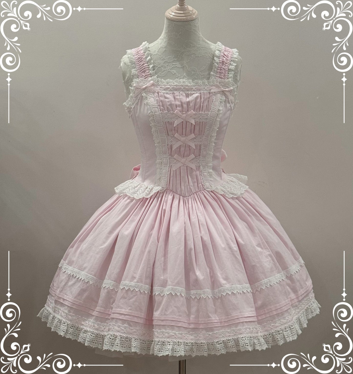 【受注予約5/21まで】Laura's Doll ローウエストジャンパースカート・全4色