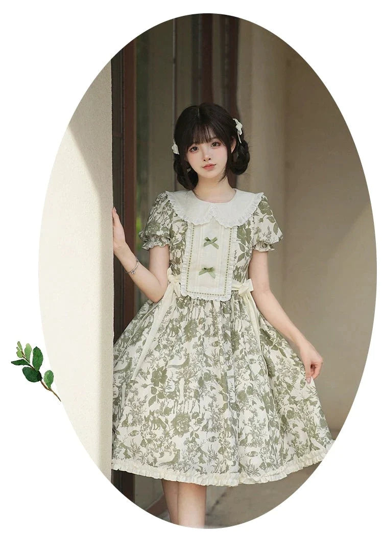 Forest Animals 2way short sleeve dress