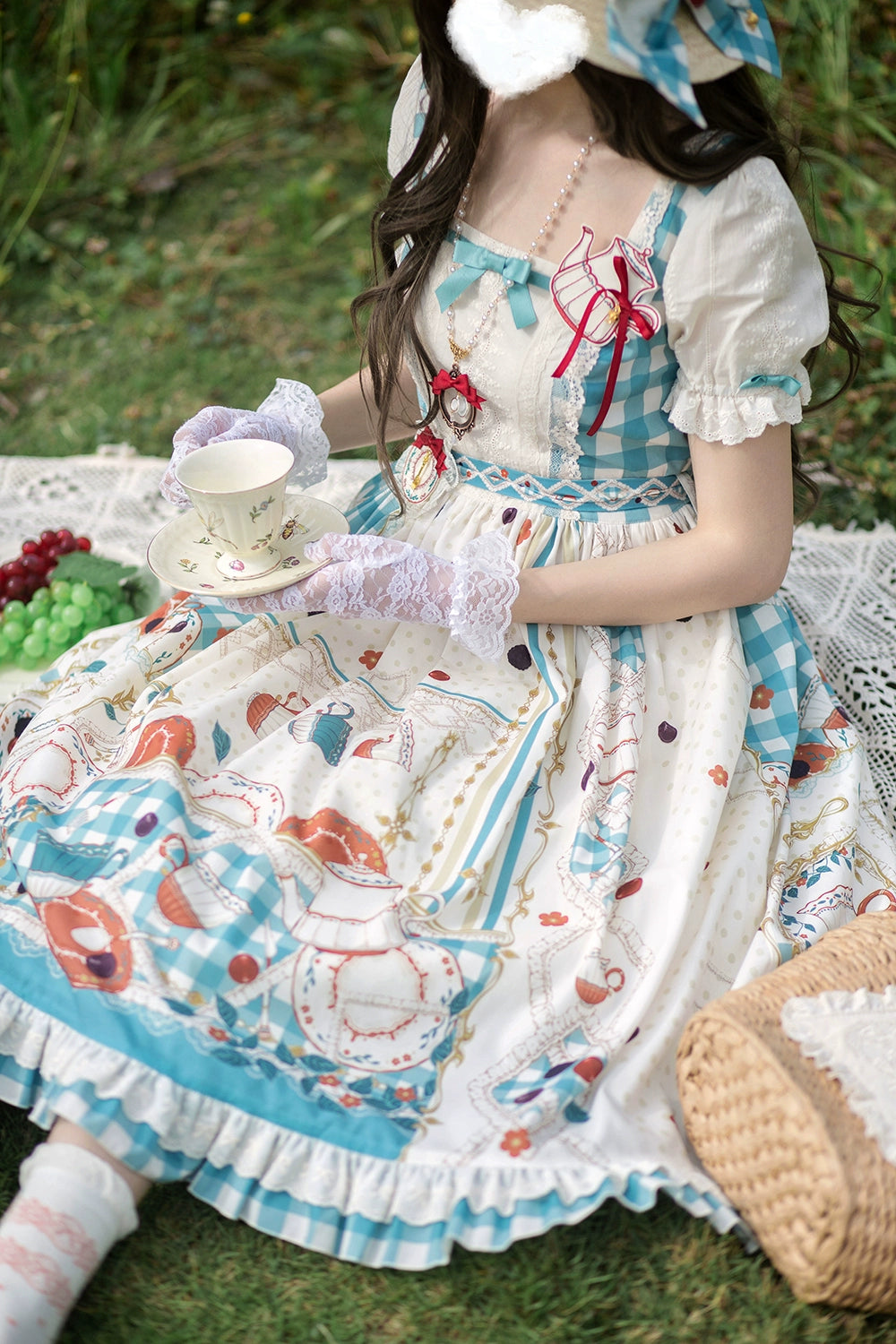 [Pre-order] Picnic Tea Party Square Neck Dress