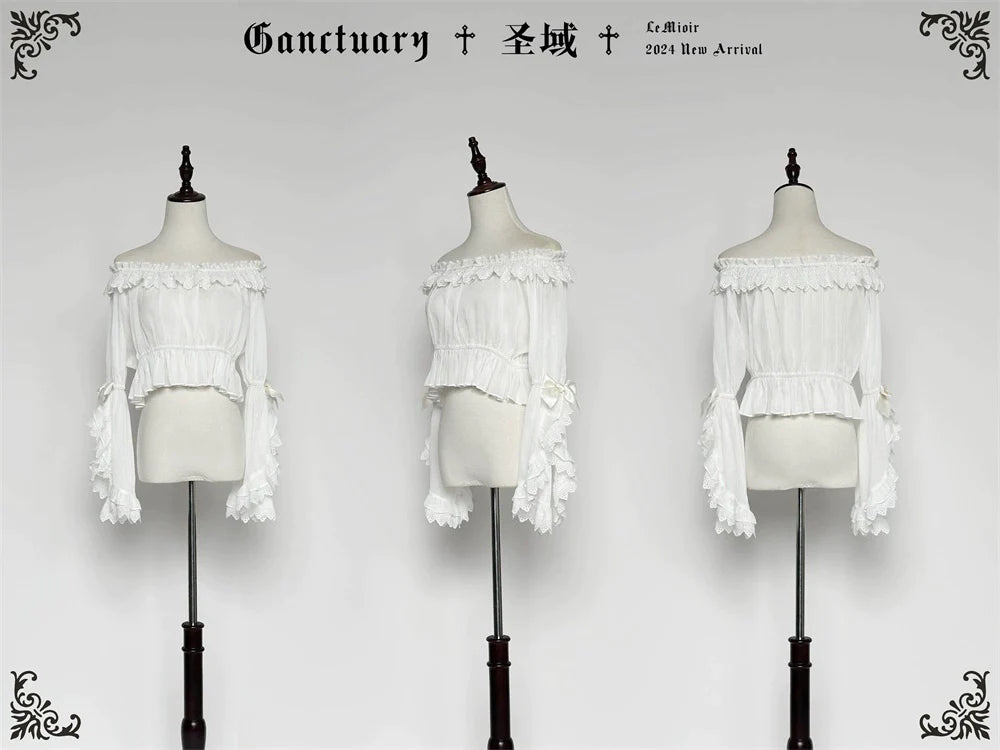 【販売期間終了】Sanctuary ゴスロリオフショルダー姫袖ブラウス