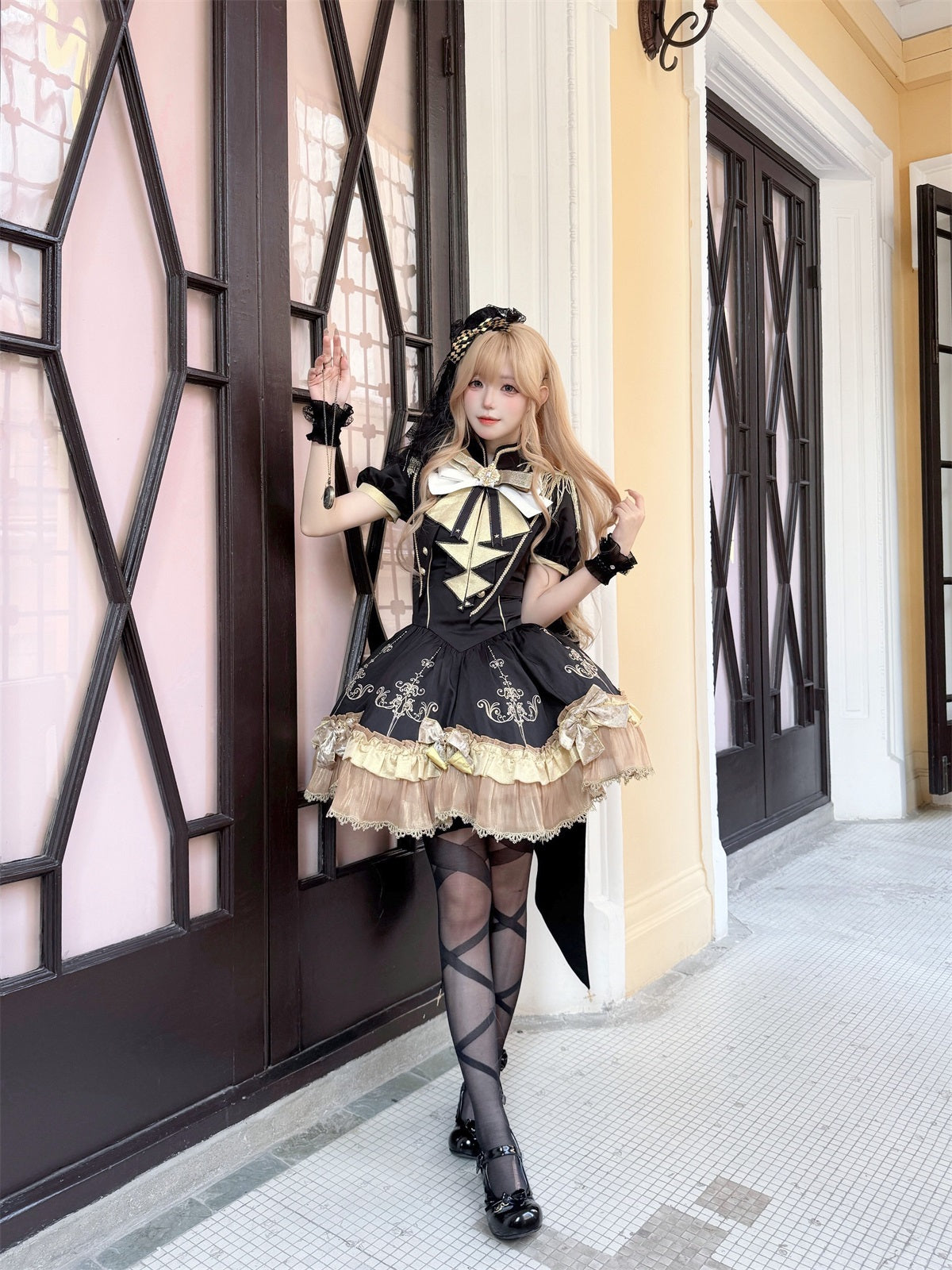 Golden Pledge アイドル風ワンピースショール付き