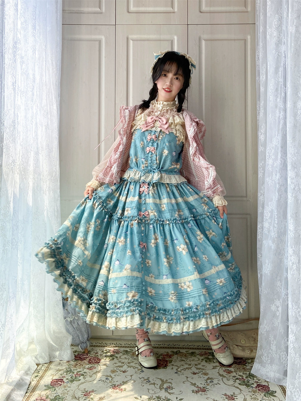 Lily and Wind Classical Print Skirt and Top