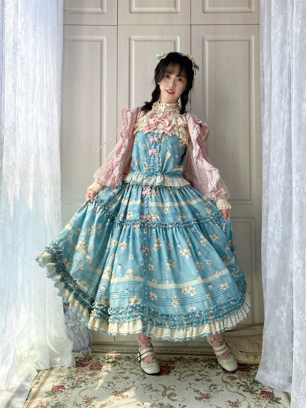 Lily and Wind Classical Print Skirt and Top