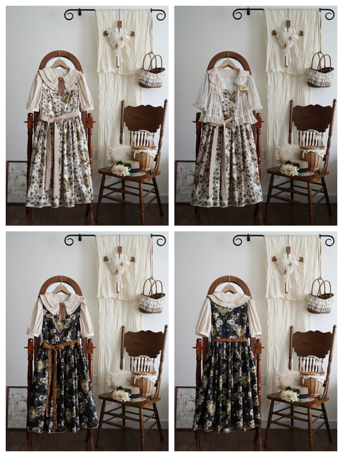 【受注予約10/8まで】Wild Daisies in the Garden ジャンパースカート