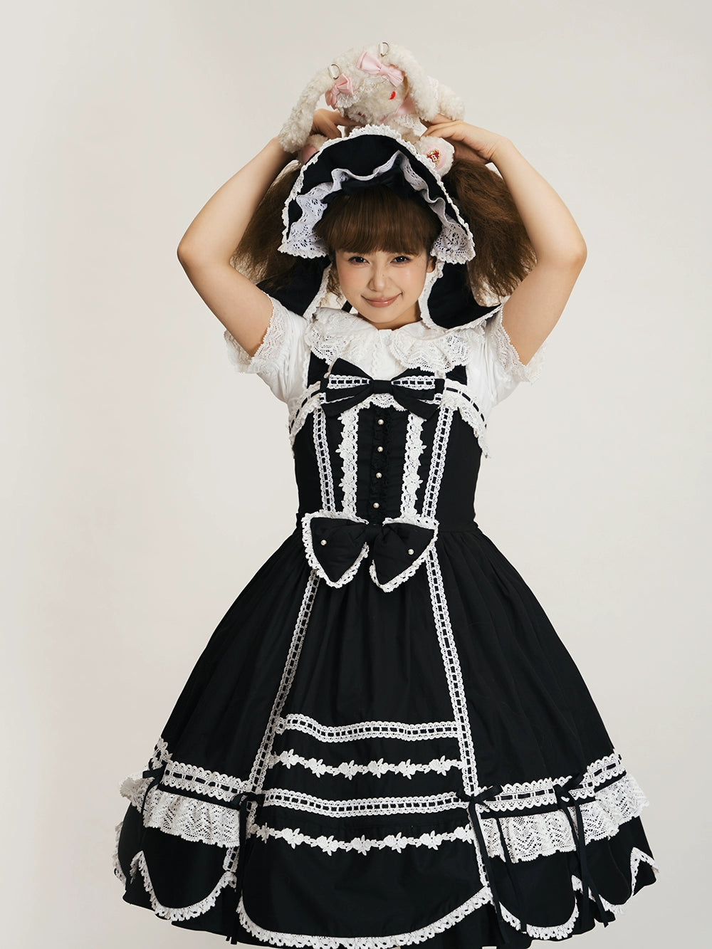 【予約販売】Antique Petal Rabbit うさ耳付き半袖ブラウス