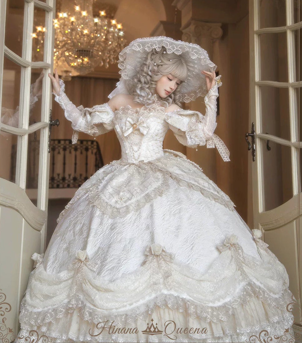 【受注予約9/16まで】With Bell プリンセスドレス ロング丈・シャンパン