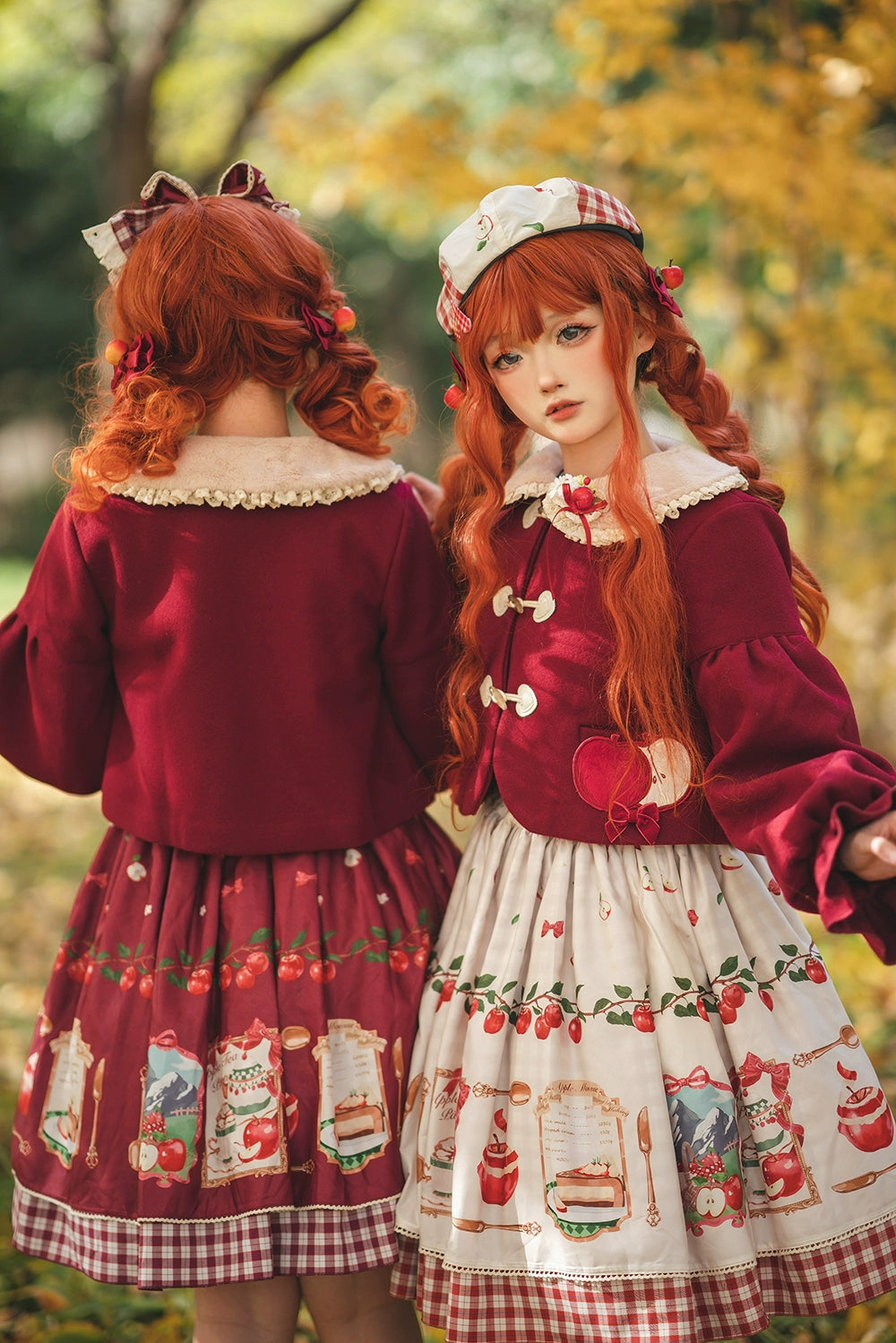 [Pre-order] Apple Garden Bavarian-style reversible skirt