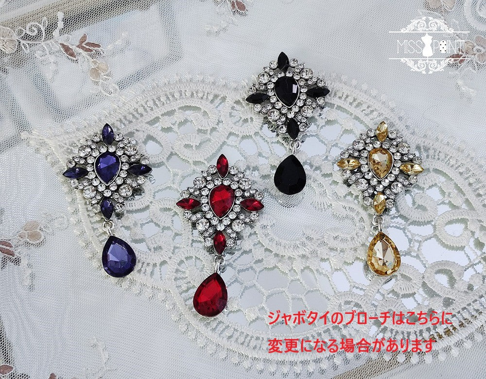 【予約販売】領主貴族のゴスロリ スタンドカラーワンピース 縦縞タイプ