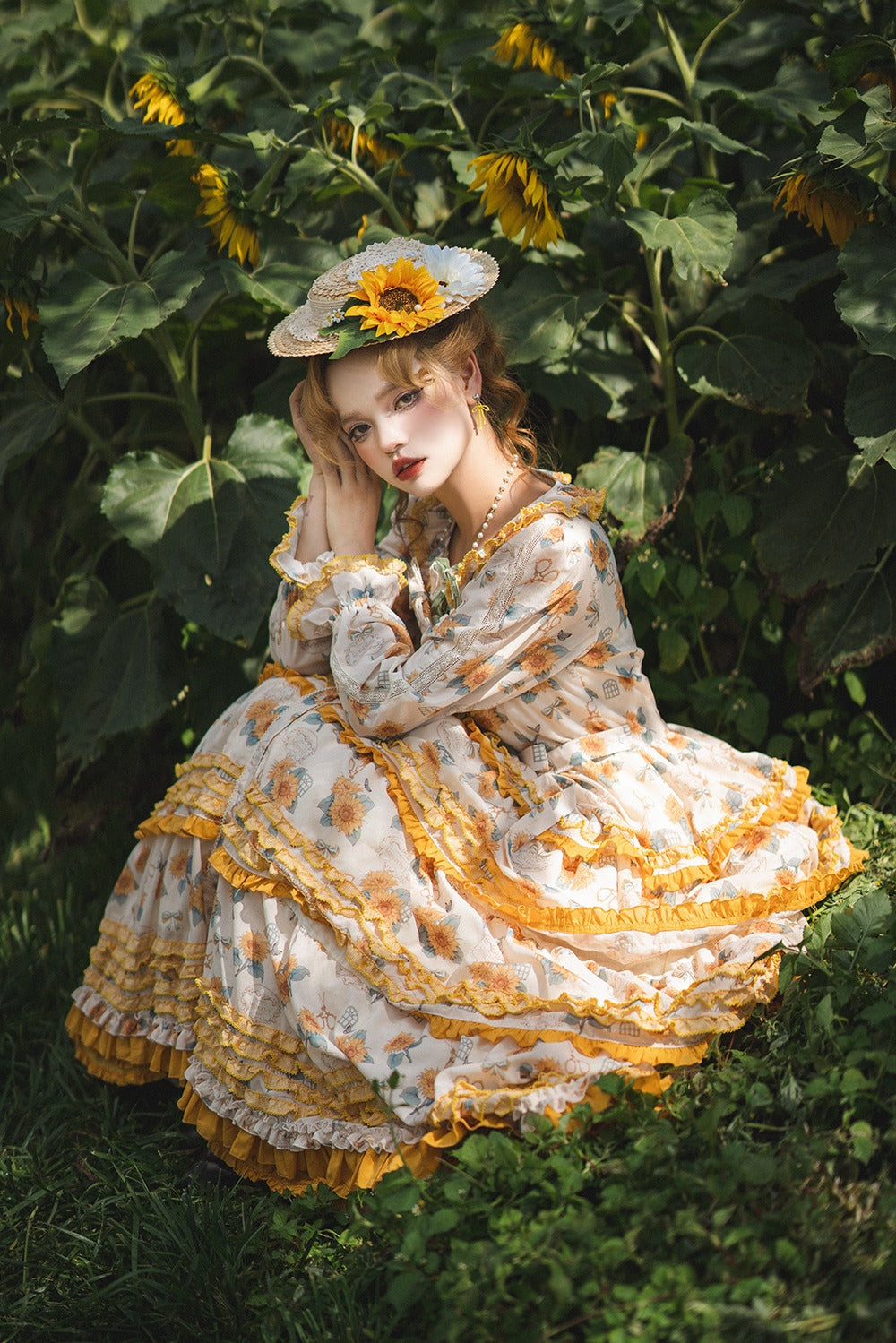 [Pre-order] Gardening Sunflower Luxury Dress