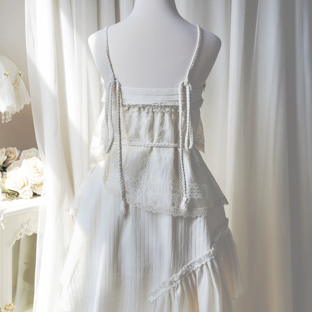 Chinese tassel hem jumper skirt and arm sleeves
