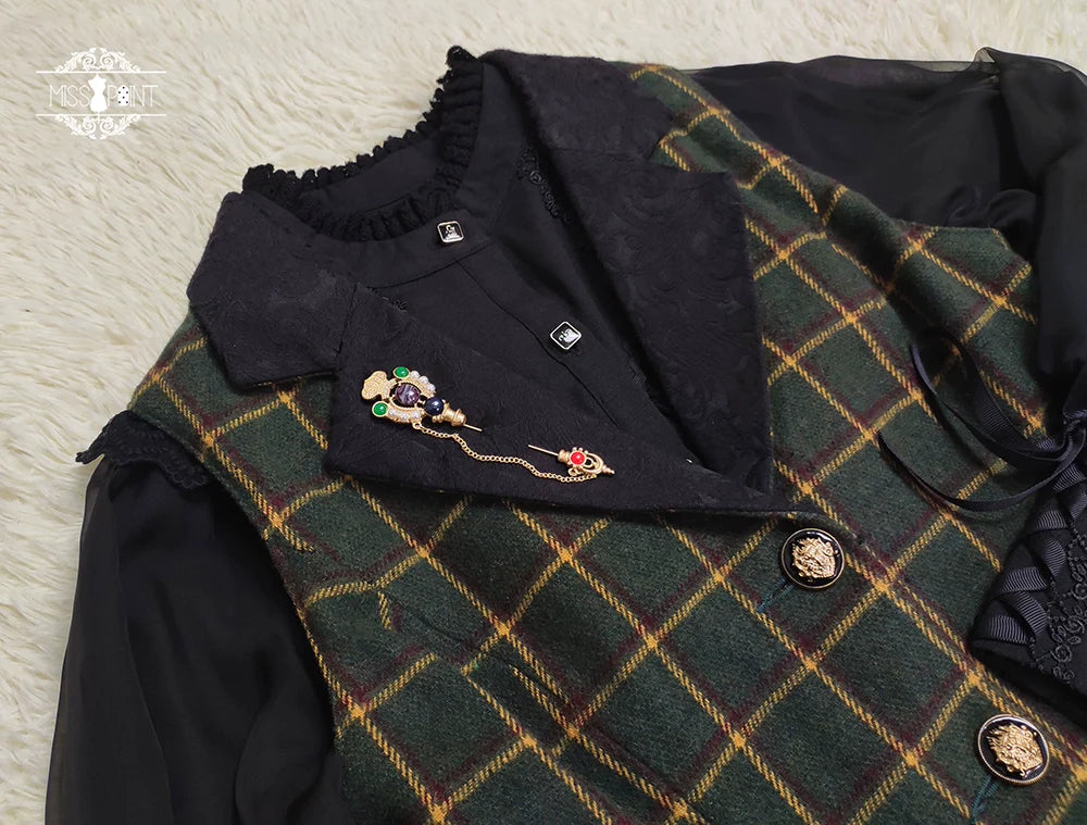 [Pre-order] British Classical Lolita Warm Check Vest