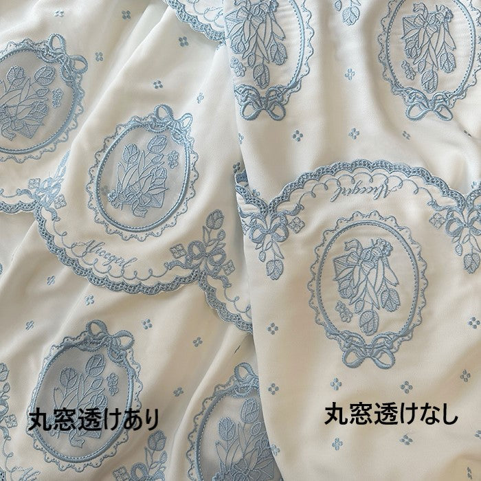 【予約販売】チューリップの丸窓刺繍三段ジャンパースカート