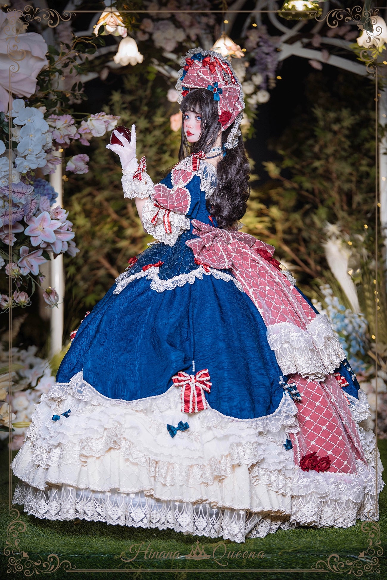 【受注予約6/26まで】Mirror Snow White プリンセスロングドレス・ネイビー