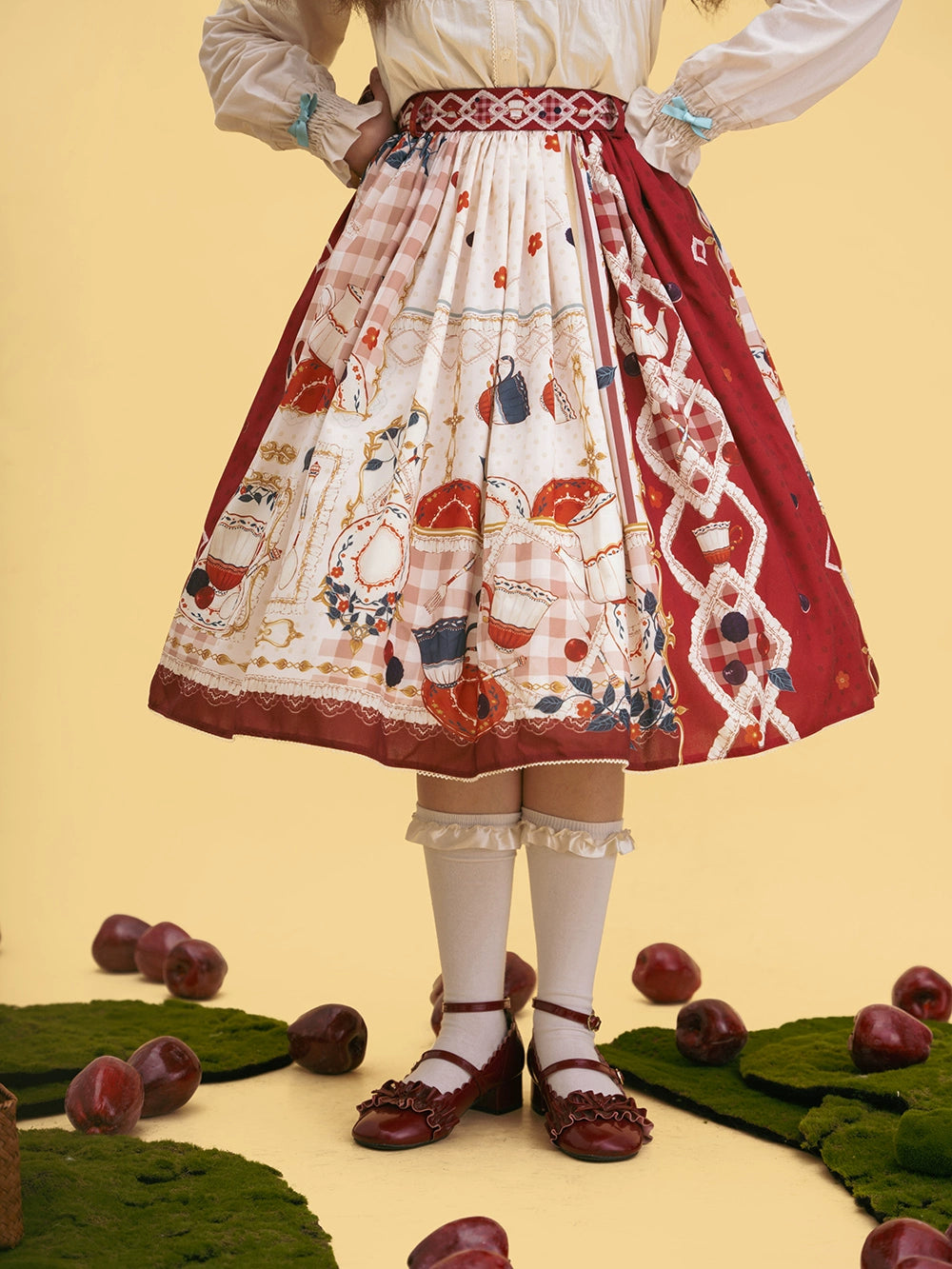 【予約販売】Picnic Tea Party 2wayサロペットスカート