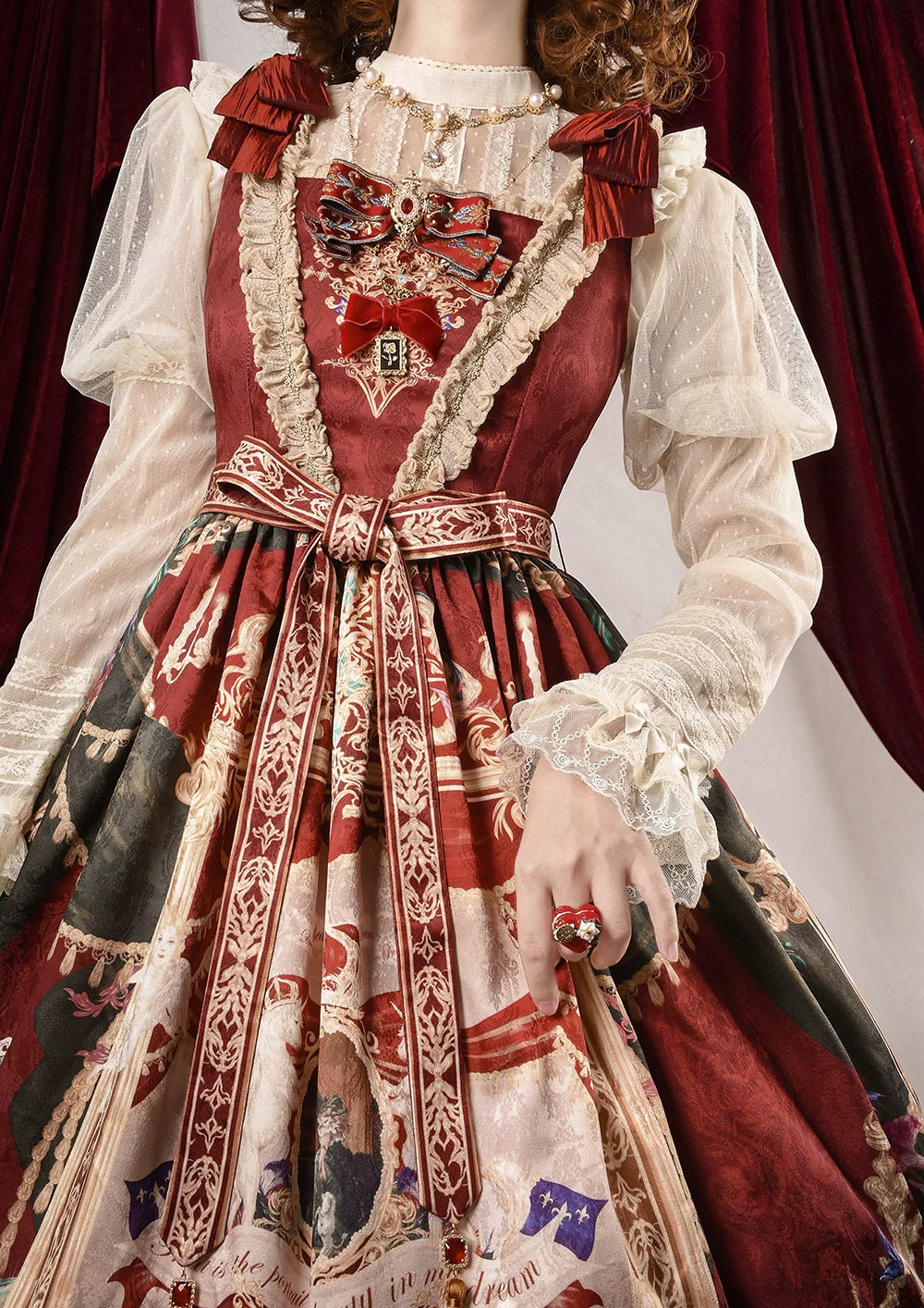 [Pre-order] Wanhua Mirror Western Aristocrat Style Jumper Skirt
