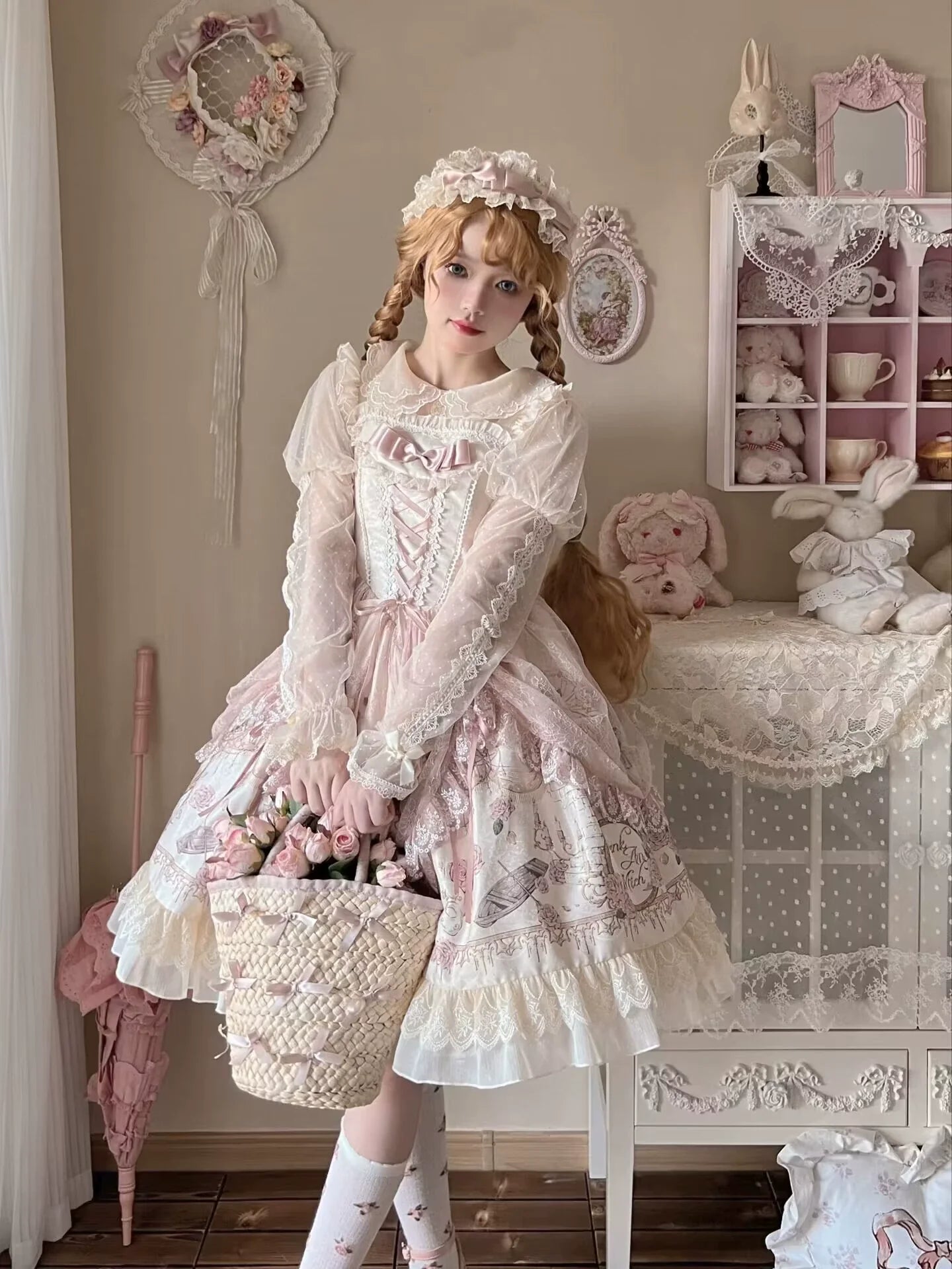 [Pre-order] Prologue Rose and Frill Jumper Skirt