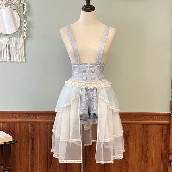 【受注予約4/28まで】Camellia Dream ヴェール付サスペンダーショートパンツ