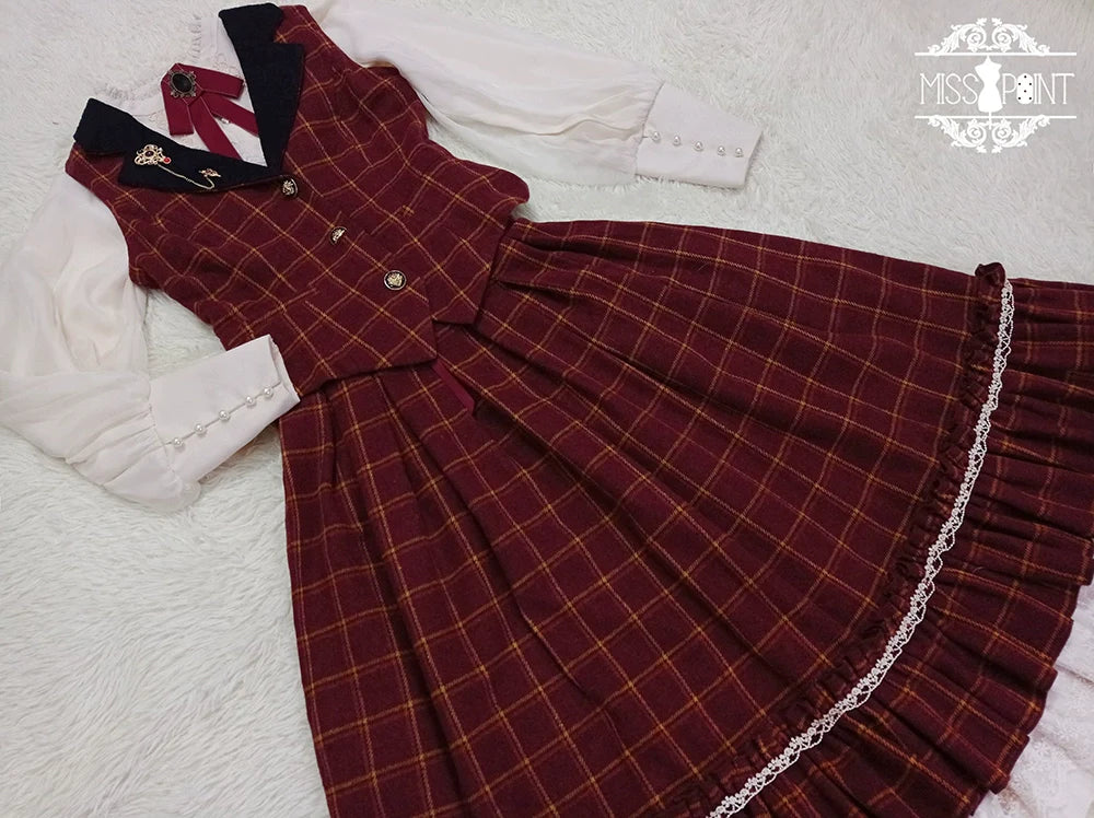 [Pre-order] British Classical Lolita Warm Check Vest