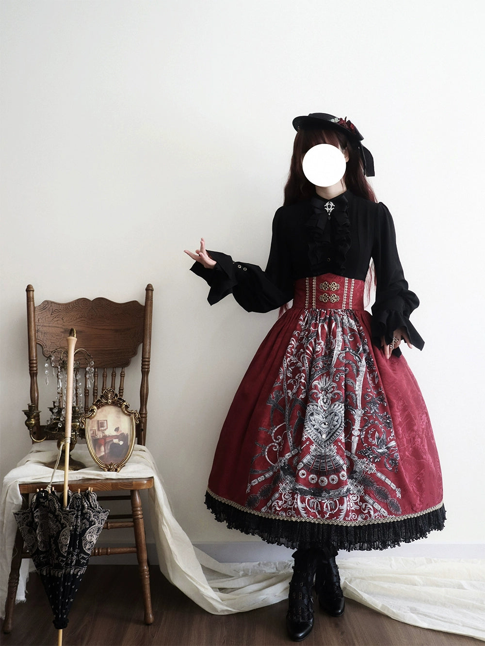 [Pre-orders available until 12/12] Eye of Horus Print Skirt, Corset Type