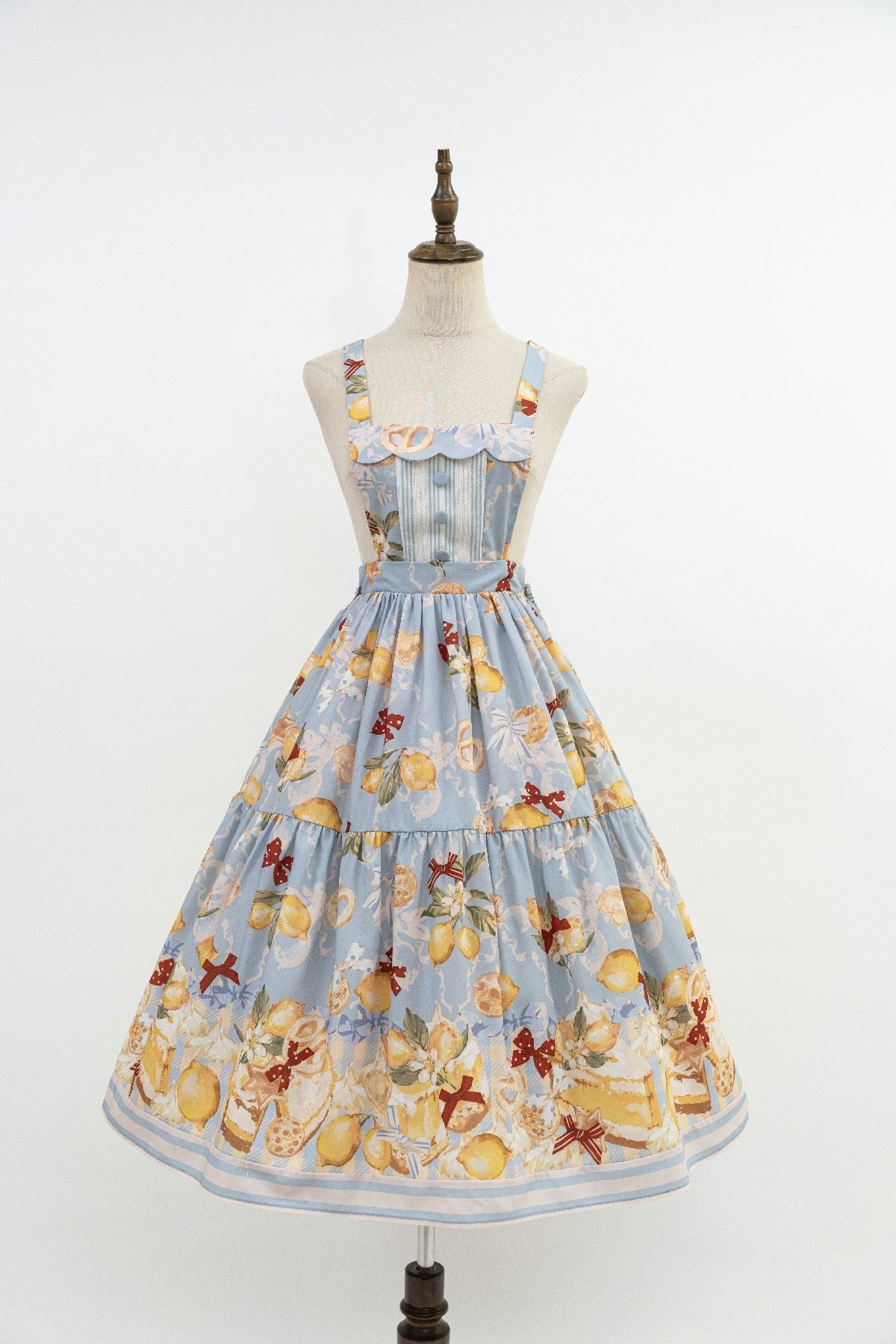 【受注予約6/26まで】Lemon Biscuit サスペンダースカート