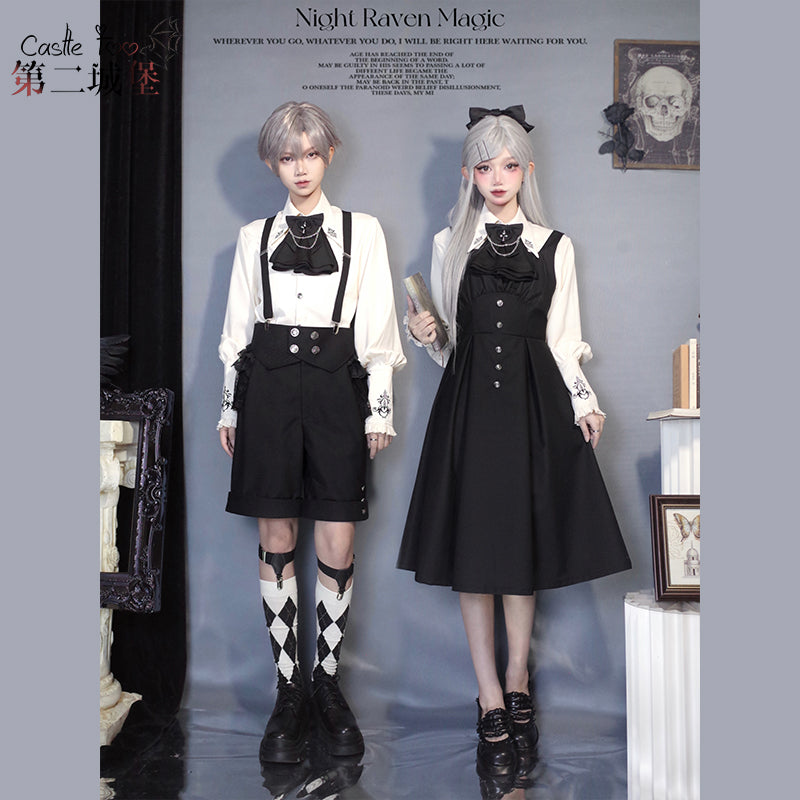Night Raven Magic blouse, pants, jumper skirt, cape