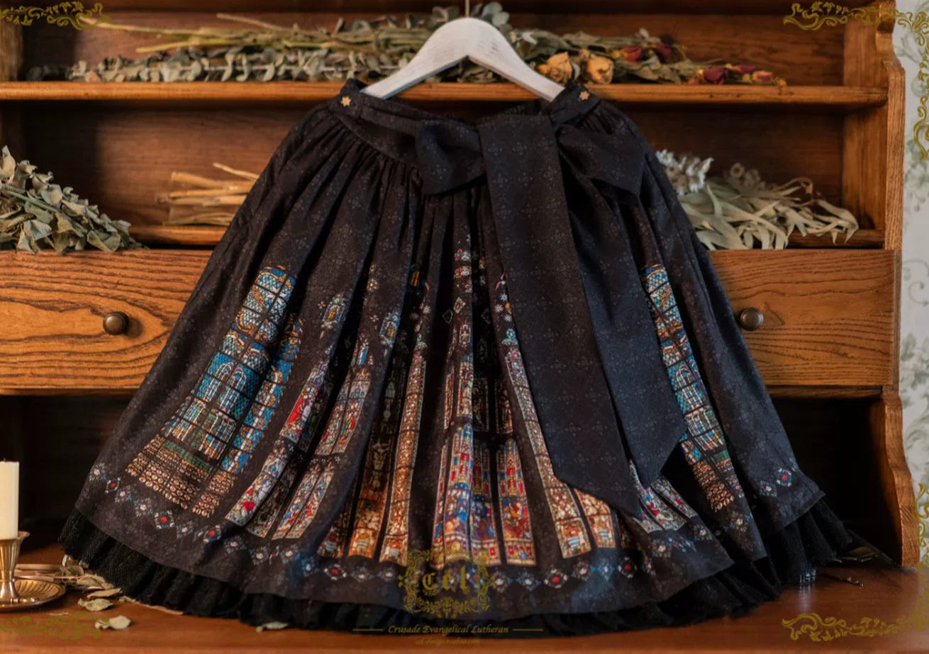 [Pre-orders available until 2/10] The Holy Cross Print Skirt