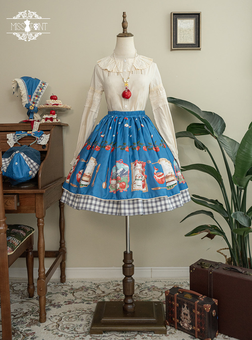 [Pre-order] Apple Garden Bavarian-style reversible skirt