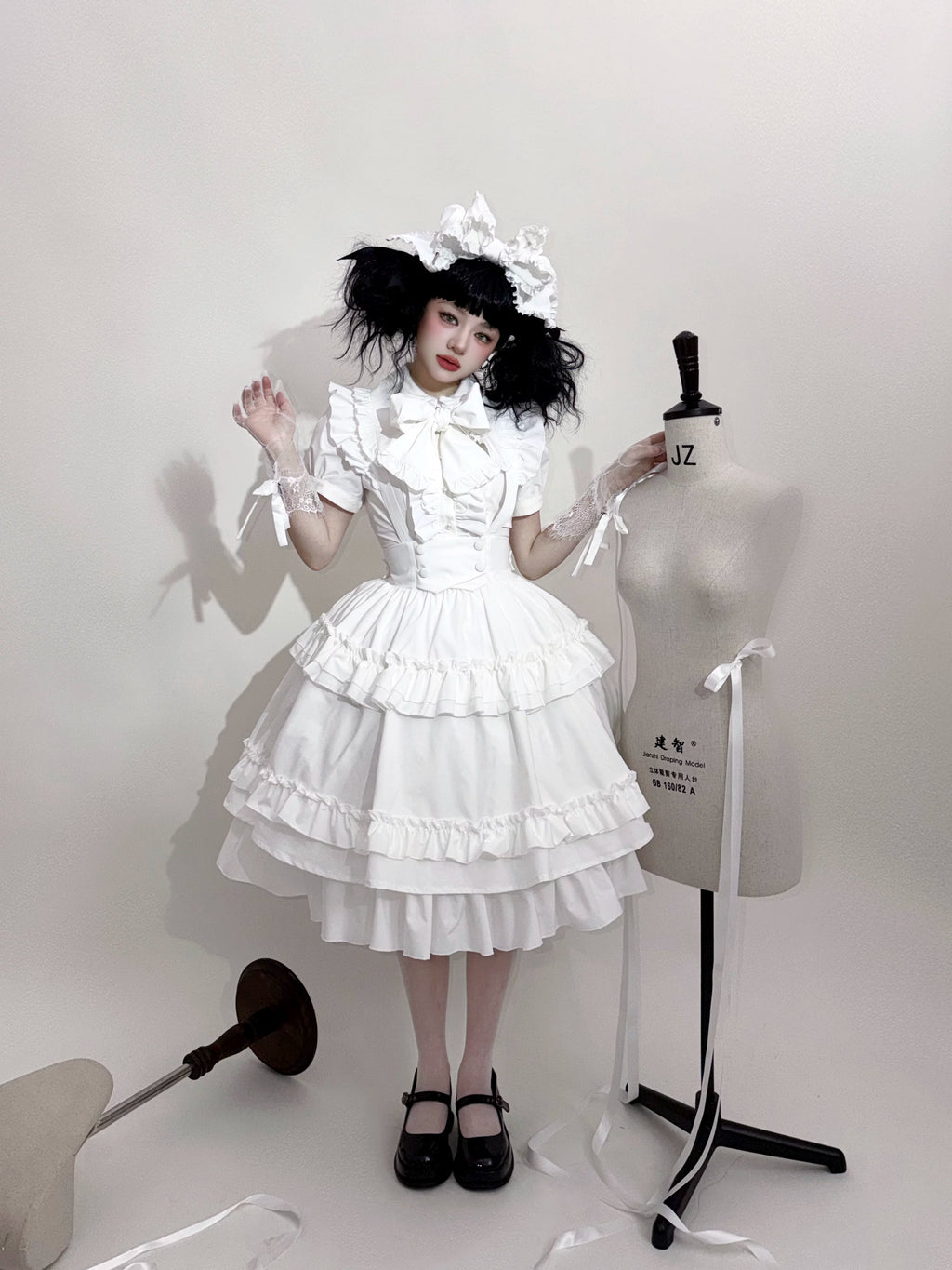Doll's House サスペンダーひざ丈スカート