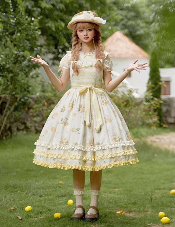 【受注予約7/16まで】Limone Town カントリー風ワンピース