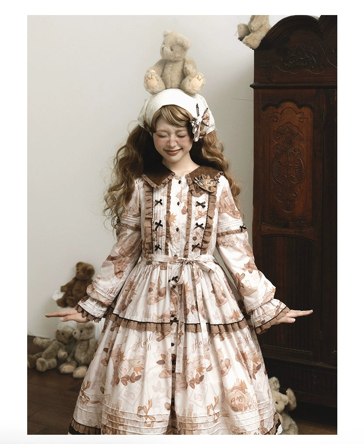 [Pre-orders available until 9/11] The Paradise of Nuts Long-sleeved dress, short length