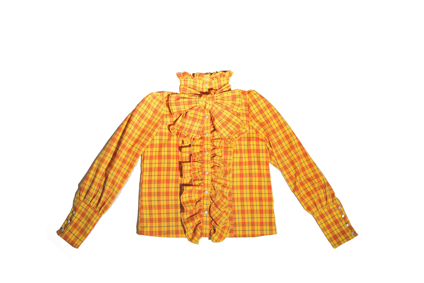 Doll's House リボンタイフリルブラウス チェック柄全5色