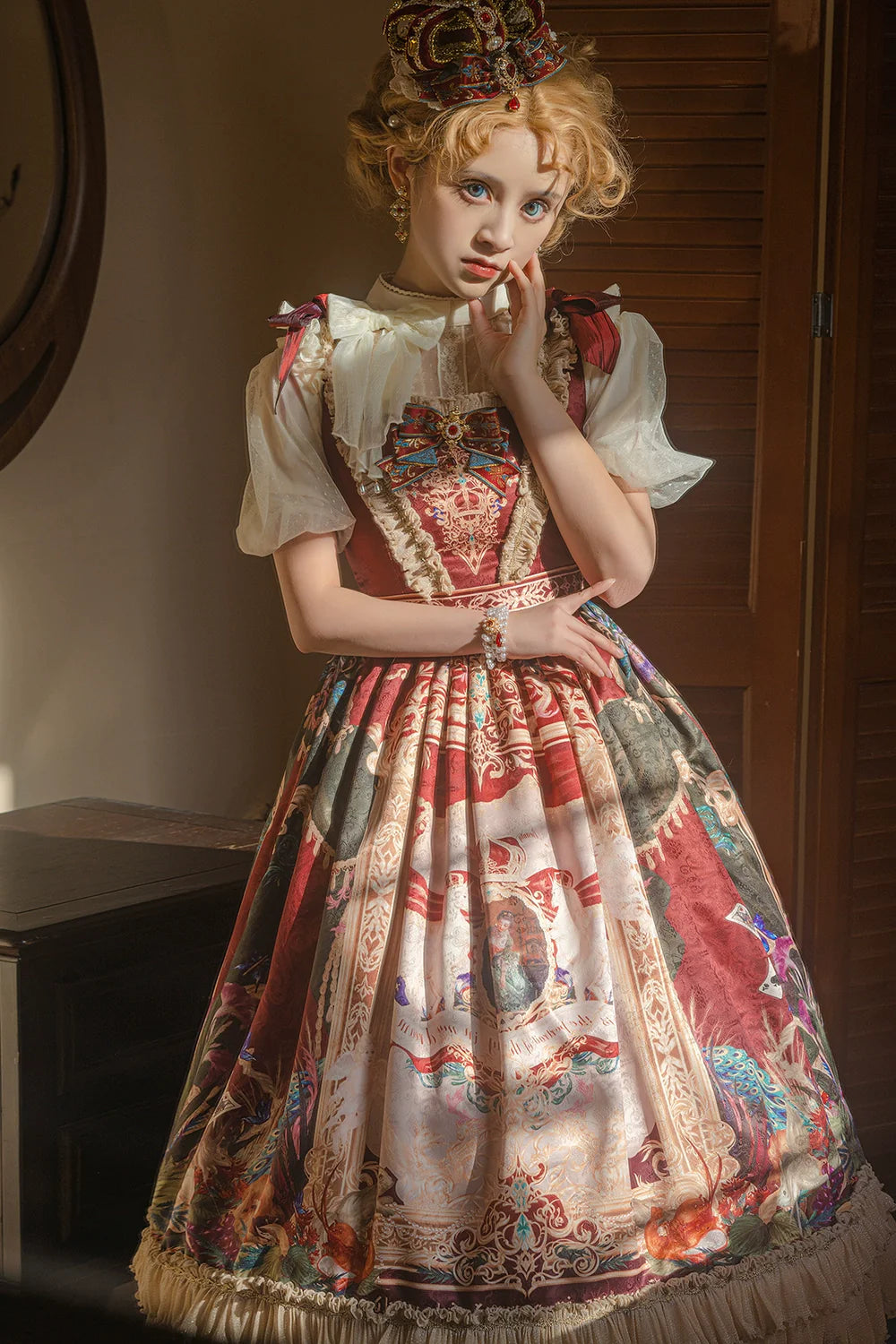[Pre-order] Wanhua Mirror Western Aristocrat Style Jumper Skirt