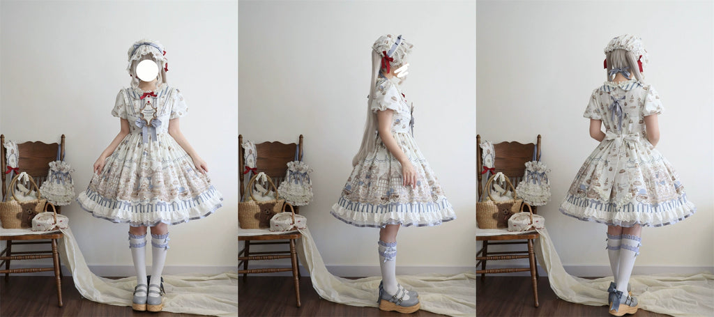 [Pre-orders available until 10/28] Antique Dessert Room Short Sleeve Dress