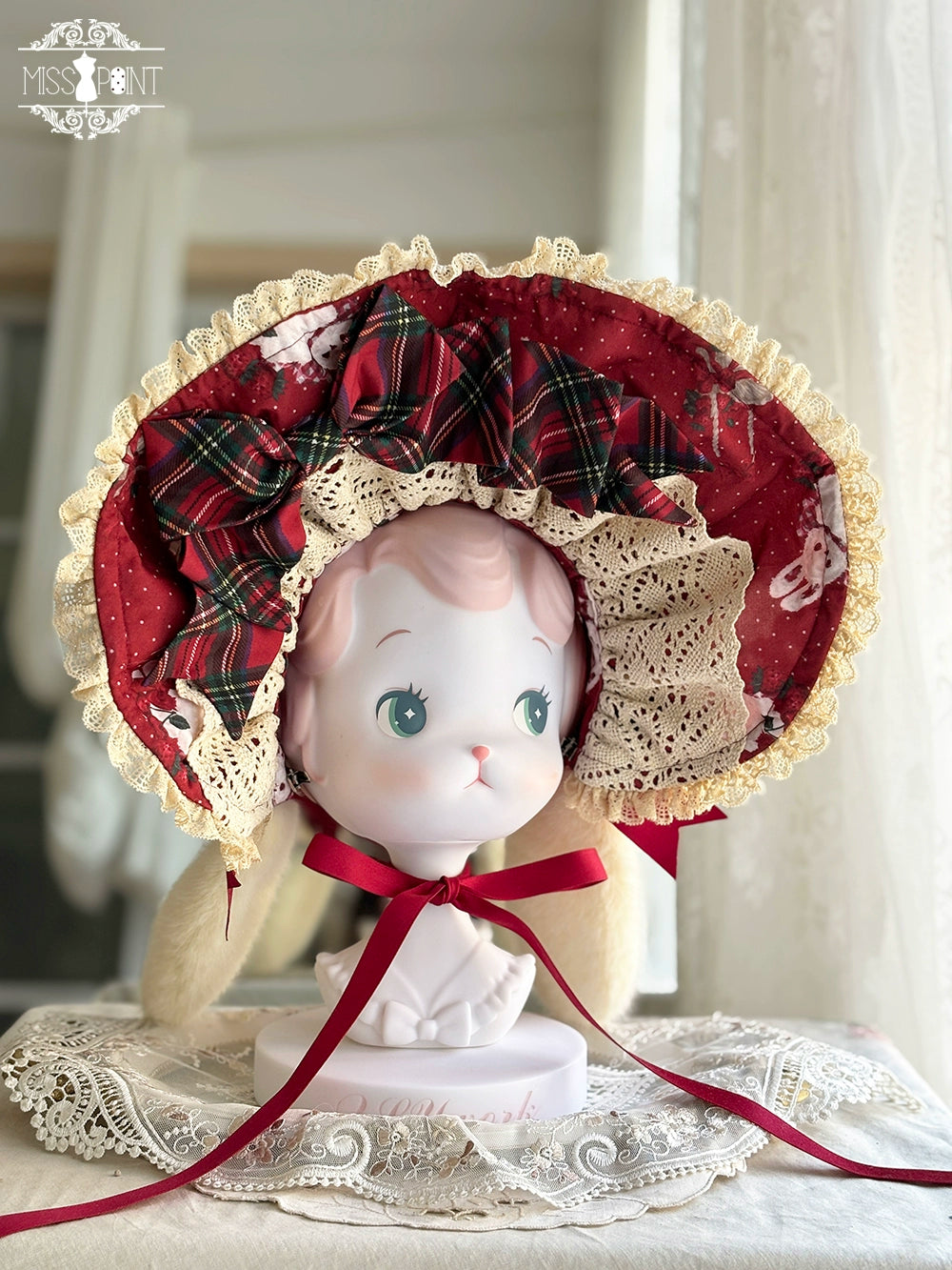 予約販売【同時購入のみ】Sweet Berry Rabbit ボンネット・カチューシャ・布ベルト