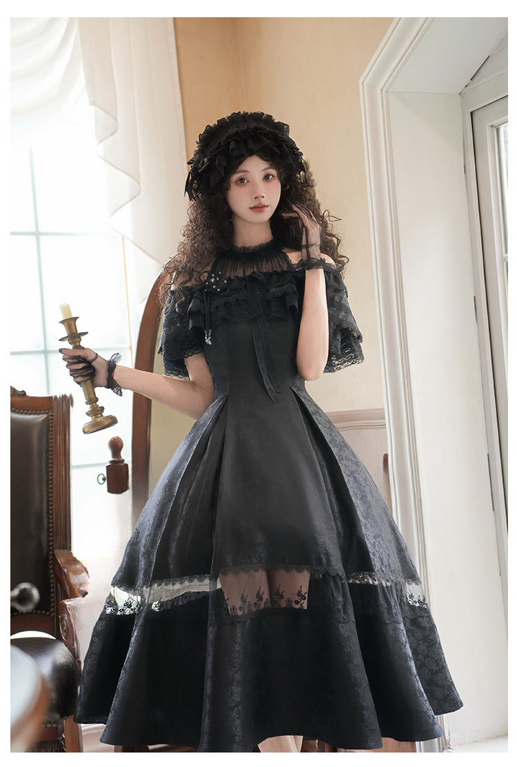 ローズジャガードホルターネックワンピース 単品・セット