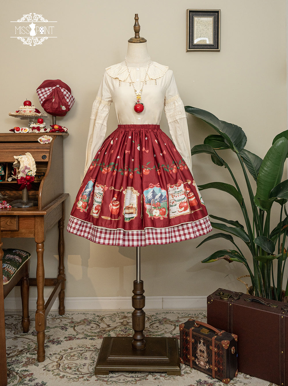 [Pre-order] Apple Garden Bavarian-style reversible skirt