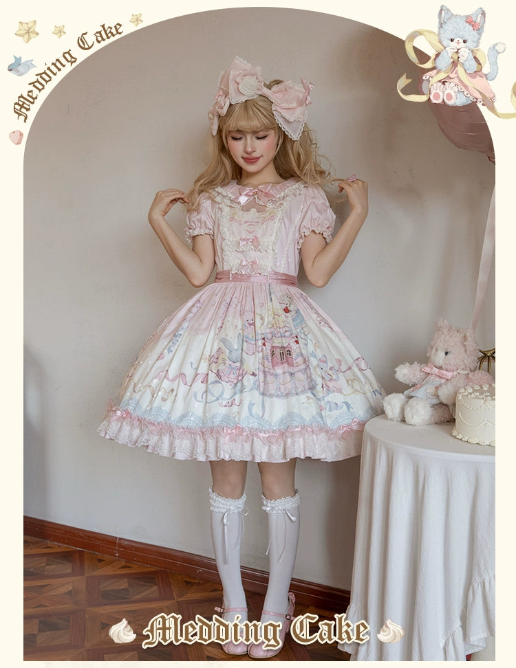 【受注予約12/26まで】Sweet Wedding Cake 刺繍ワンピース