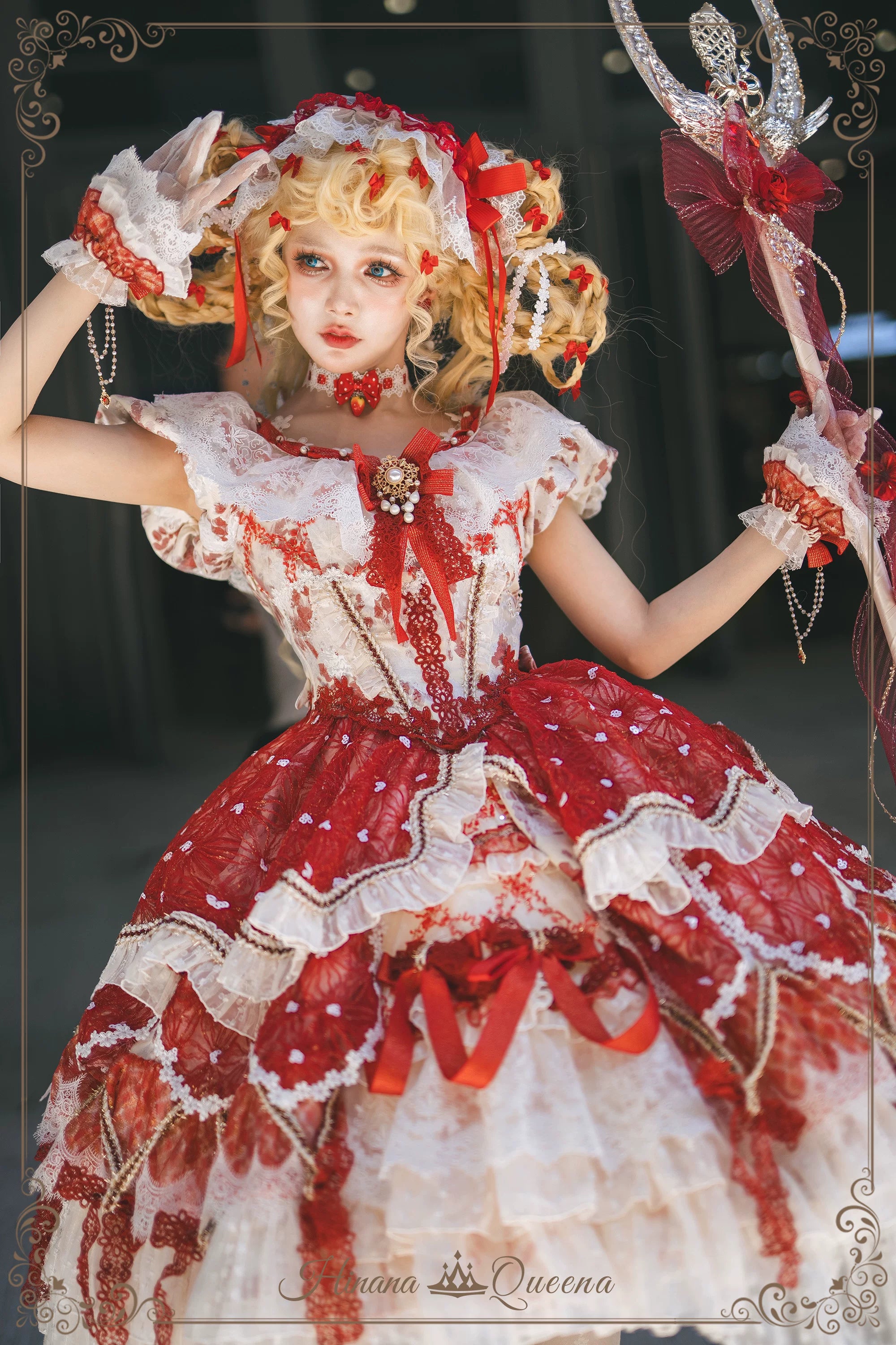 【受注予約9/16まで】Dream Magnifique プリンセスドレス・ショート丈・レッド