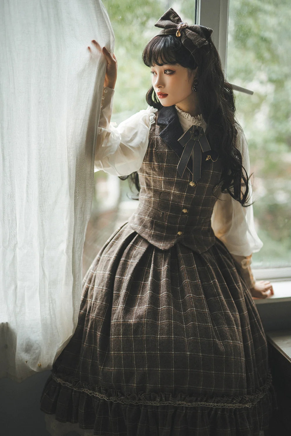 [Pre-order] British Classical Lolita Warm Check Vest