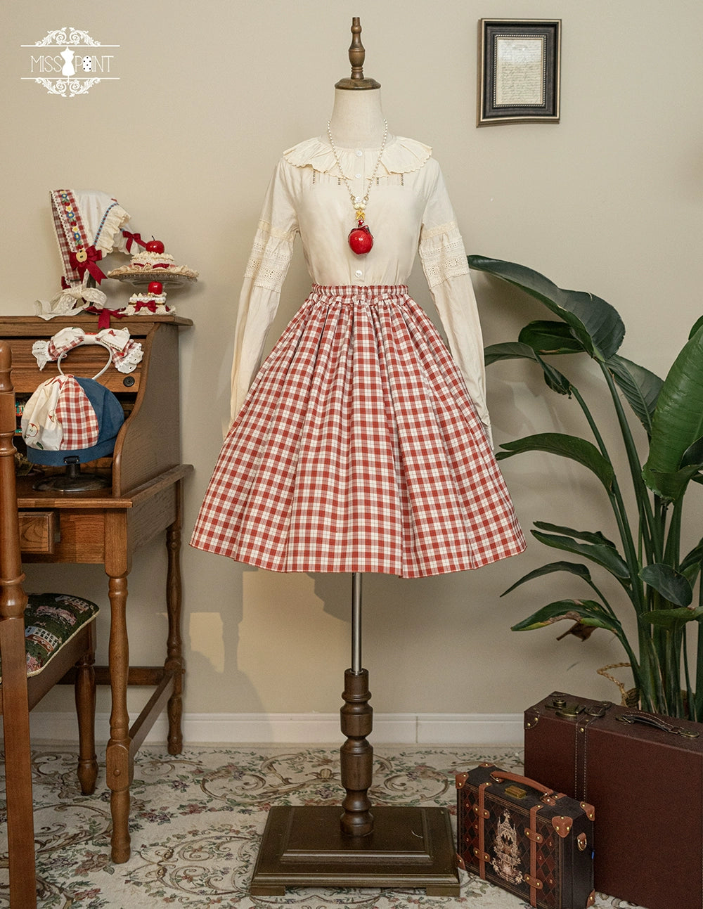 [Pre-order] Apple Garden Bavarian-style reversible skirt