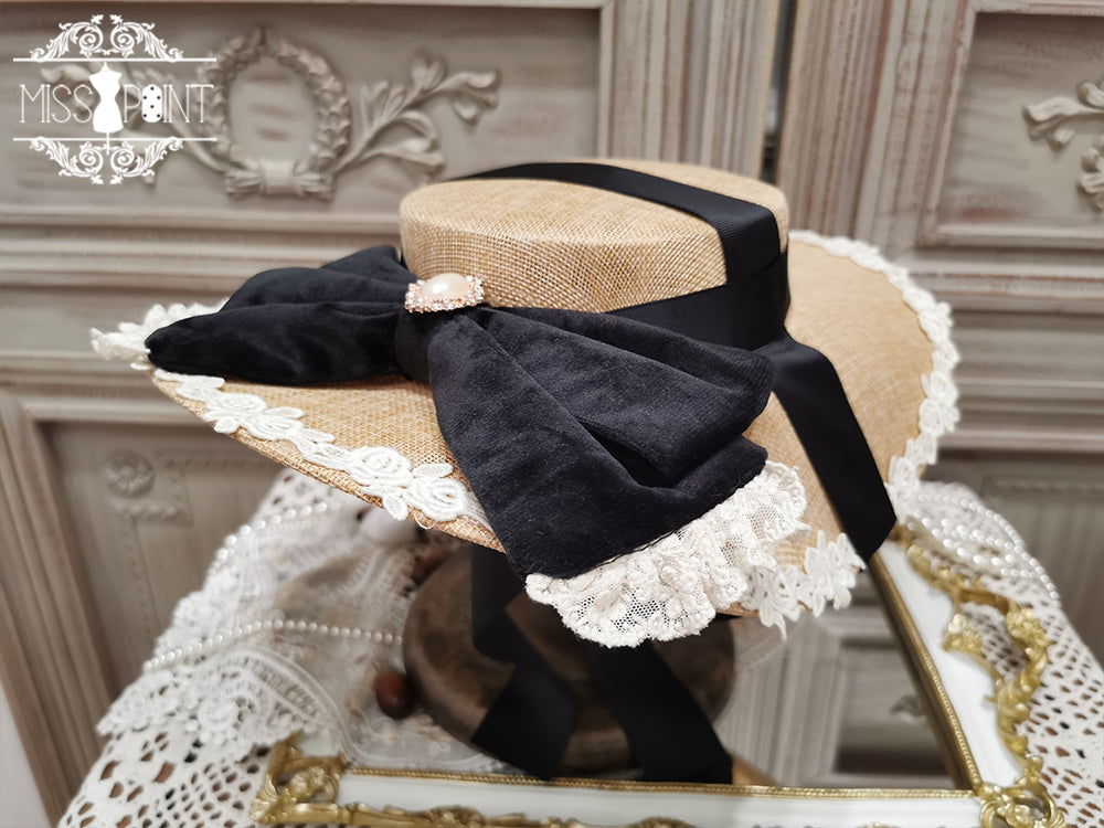 [Simultaneous purchase only] British Classical Lolita Ribbon Hat