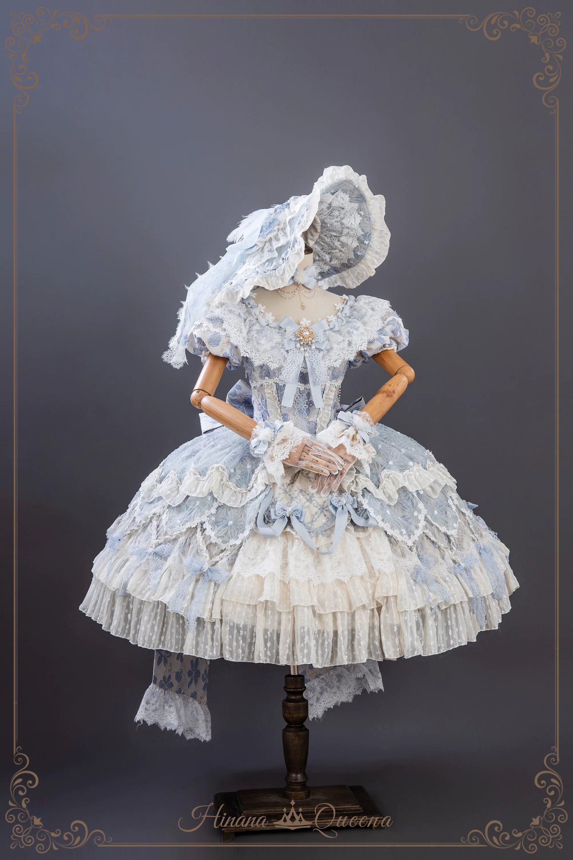 【受注予約9/16まで】Dream Magnifique プリンセスドレス・ショート丈・パステルブルー
