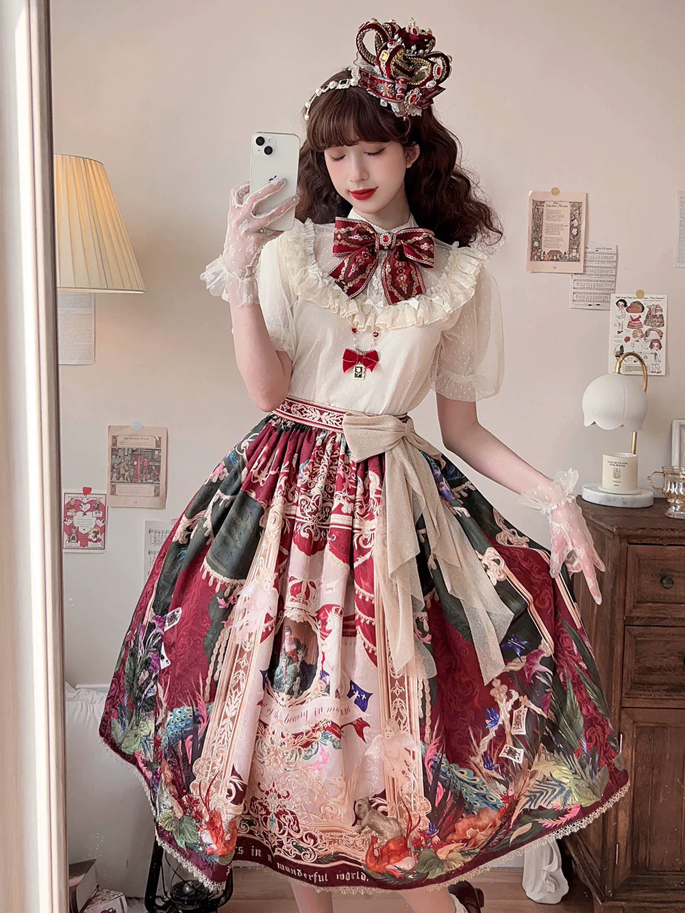 Wanhua Mirror Western aristocratic skirt lace type