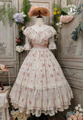 [Pre-order] Edwardian Elegant Rose Print Classic Lolita Dress 1.0