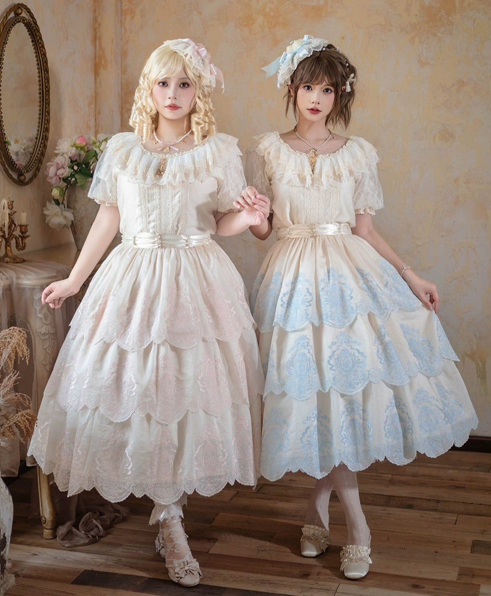 【受注予約9/25まで】Noble Garden 刺繍スカート